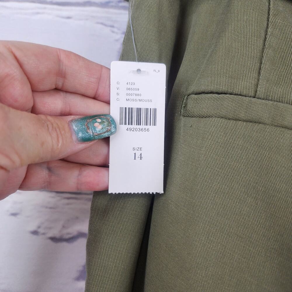 Cartonnier by Anthropologie Kingsley Pants Womens 14 Moss Tie Waist Professional - Picture 5 of 10